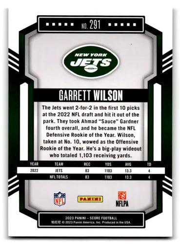 2023 Score Lava #291 Garrett Wilson NM Near Mint 369/565 NY Jets - Football Card Single
