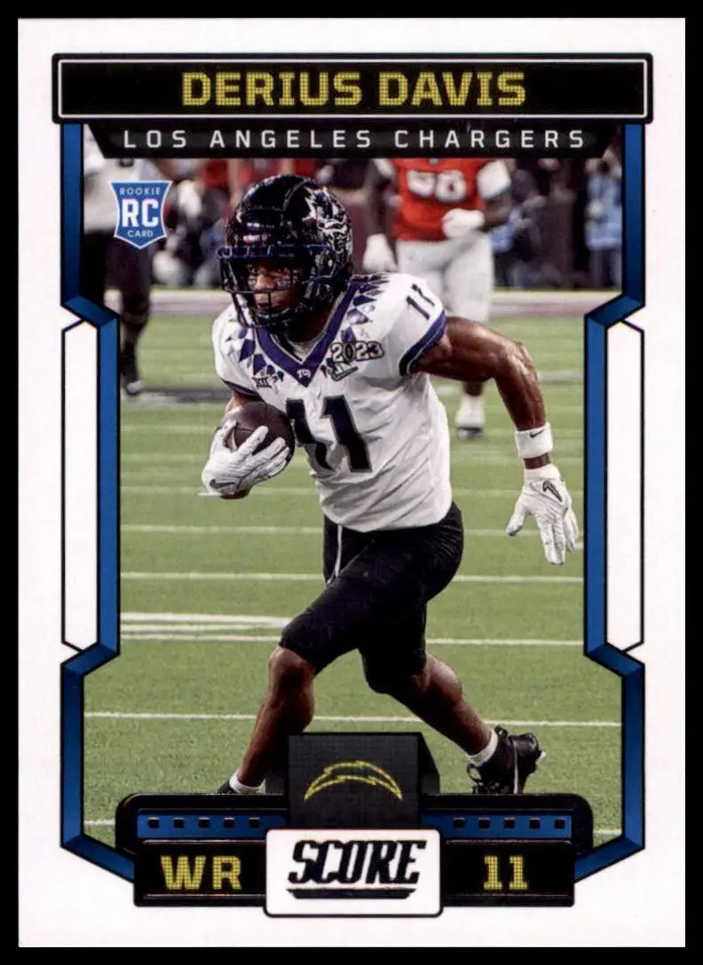 2023 Score Rookie Derius Davis #364 Los Angeles Chargers Football Card NFL Sport - Football Card Single