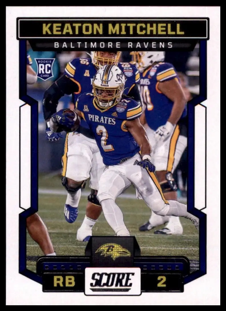 2023 Score Rookie Keaton Mitchell #334 Baltimore Ravens Football Card NFL Sports