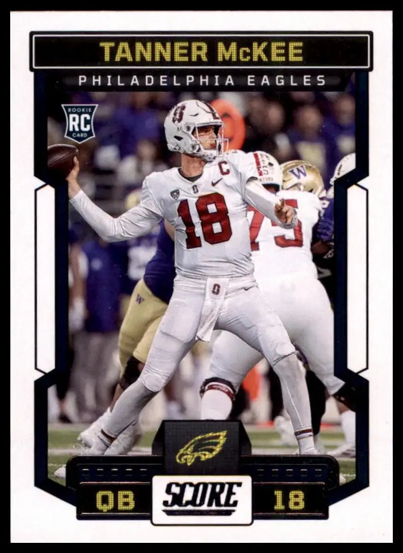 2023 Score Rookie Tanner McKee #306 Philadelphia Eagles Football Card NFL Sports - Football Card Single