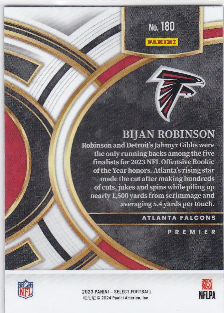 2023 SELECT #180 BIJAN ROBINSON- ATLANTA FALCONS