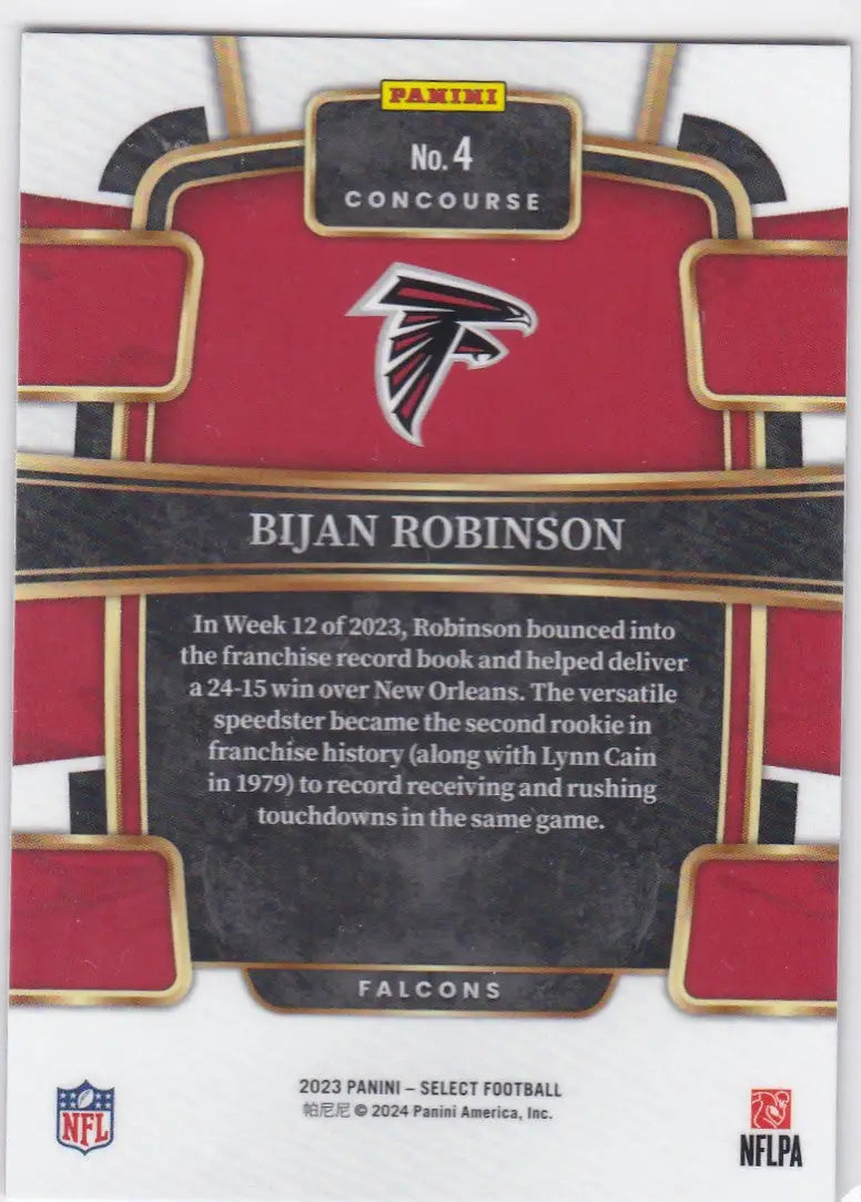 2023 SELECT #4 BIJAN ROBINSON- ATLANTA FALCONS