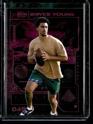 2023 SkyBox Metal Universe Champions #049 Bryce Young Pink FX #/75 RC Panthers