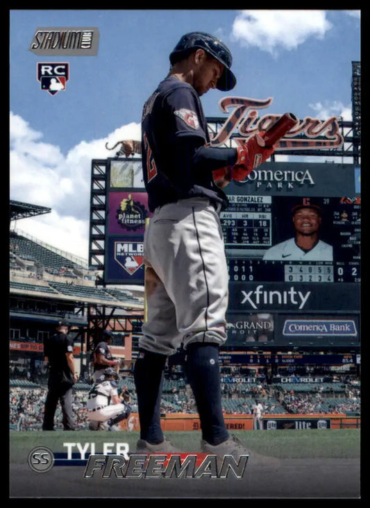 2023 Stadium Club Tyler Freeman RC 77 Cleveland Guardians Baseball NM - Baseball Card Single