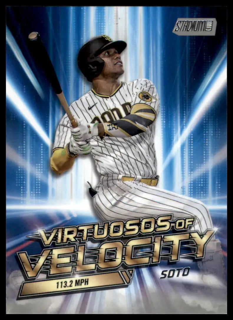 2023 Stadium Club - Virtuosos of Velocity Juan Soto VV-8 San Diego Padres NM - Baseball Card Single