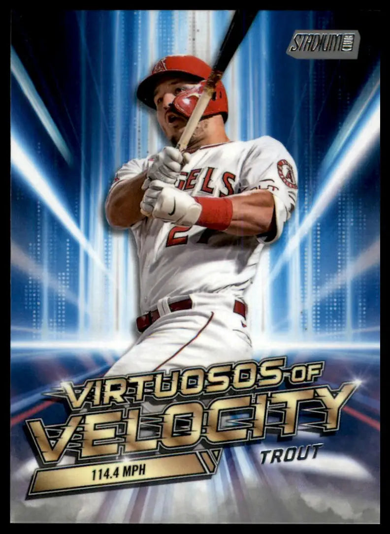 2023 Stadium Club - Virtuosos of Velocity Mike Trout VV-1 Los Angeles Angels NM - Baseball Card Single