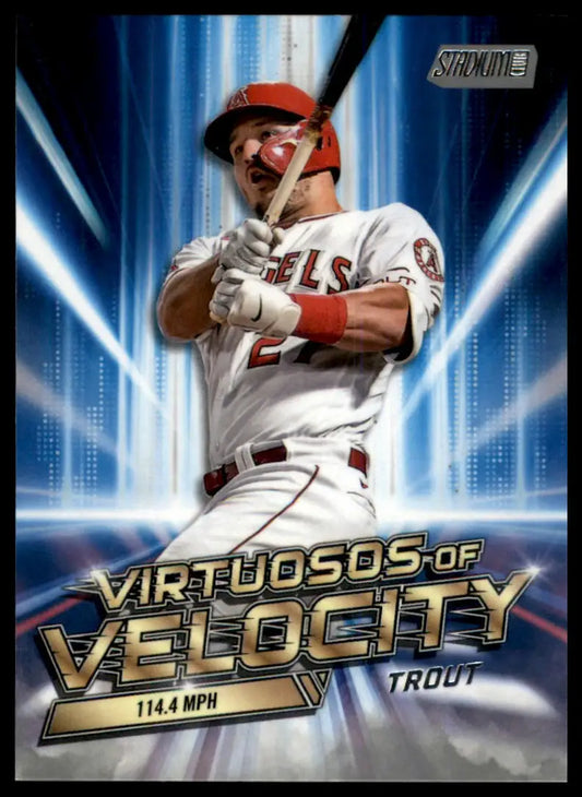 2023 Stadium Club - Virtuosos of Velocity Mike Trout VV-1 Los Angeles Angels NM - Baseball Card Single