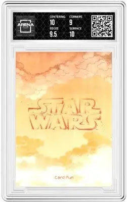 Star Wars Global Art Rey graded collectible card with desert background from 2023 Arena Club