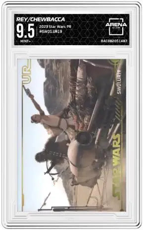 2023 Star Wars PR Rey Chewbacca #SW01-UR19 Arena Club 9.5 - Star Wars Card Single