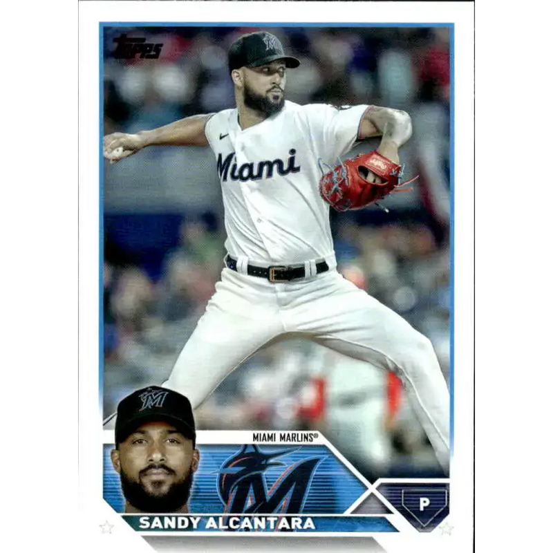 2023 Topps #107 Sandy Alcantara NM-MT Miami Marlins Baseball Card - Baseball Card Single