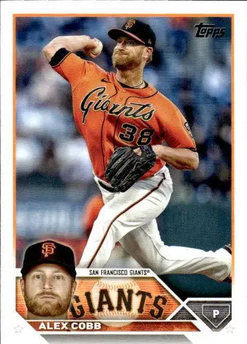 Original gloss Alex Cobb baseball card 2023 Topps #108 NM-MT Giants ID:49543