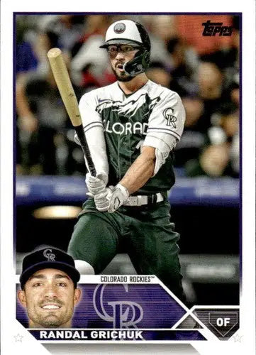 2023 Topps Randal Grichuk NM-MT Rockies trading card with original gloss