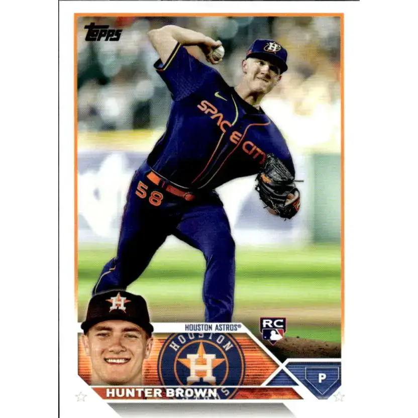 2023 Topps #111 Hunter Brown NM-MT RC Rookie Houston Astros Baseball Card - Baseball Card Single