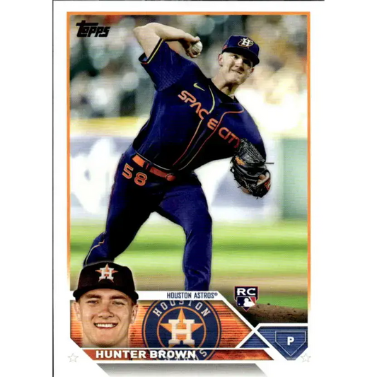 2023 Topps #111 Hunter Brown NM-MT RC Rookie Houston Astros Baseball Card - Baseball Card Single