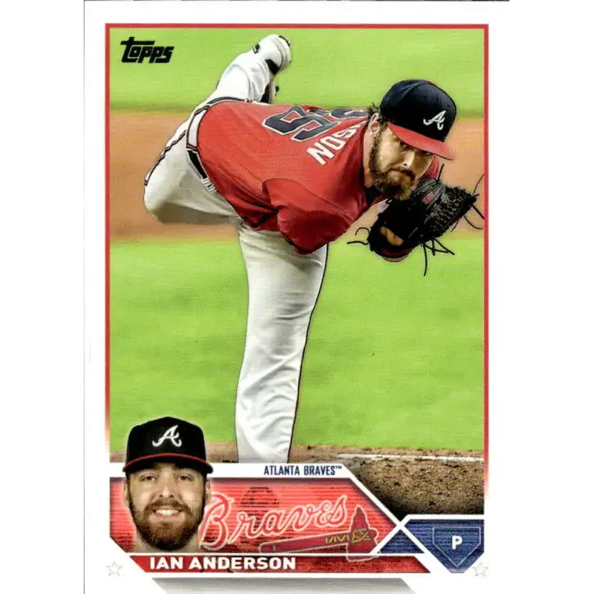 2023 Topps #114 Ian Anderson NM-MT Atlanta Braves Baseball Card - Baseball Card Single