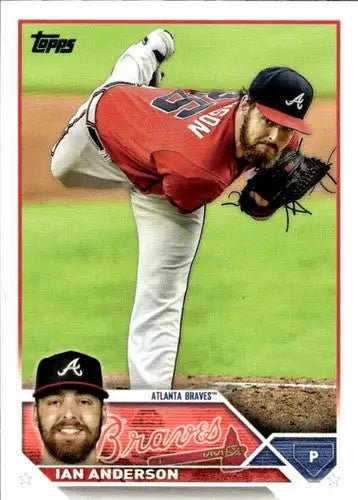 Ian Anderson baseball card with original gloss from 2023 Topps #114 NM-MT Braves