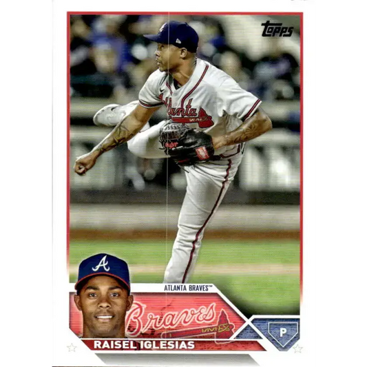2023 Topps #115 Raisel Iglesias NM-MT Atlanta Braves Baseball Card - Baseball Card Single