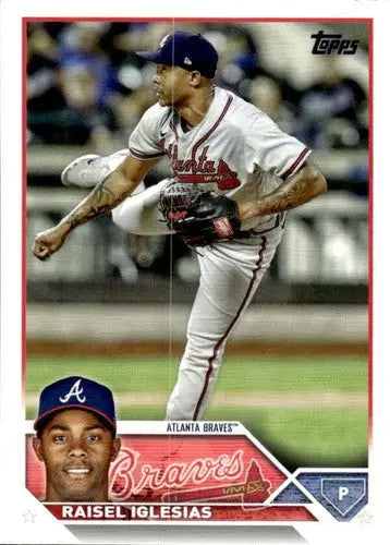 2023 Topps Raisel Iglesias baseball card with original gloss, NM-MT condition