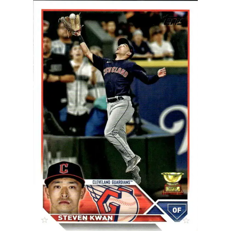 2023 Topps #116 Steven Kwan NM-MT Cleveland Guardians Baseball Card - Baseball Card Single