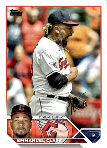 Original gloss Emmanuel Clase baseball card 2023 Topps NM-MT Guardians ID 49690