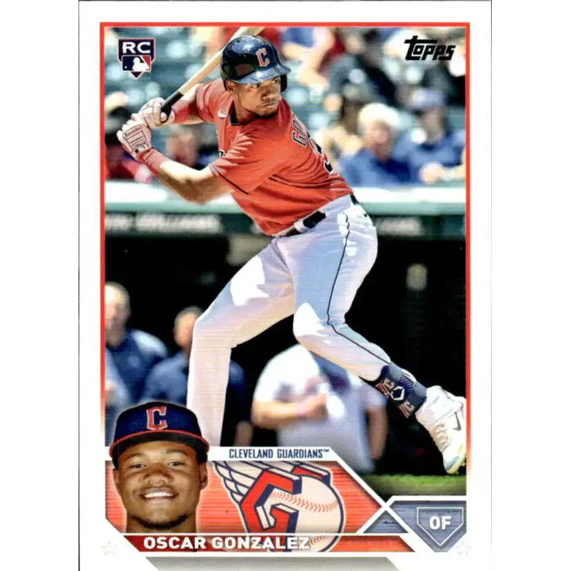2023 Topps #119 Oscar Gonzalez NM-MT RC Rookie Cleveland Guardians Baseball Card - Baseball Card Single