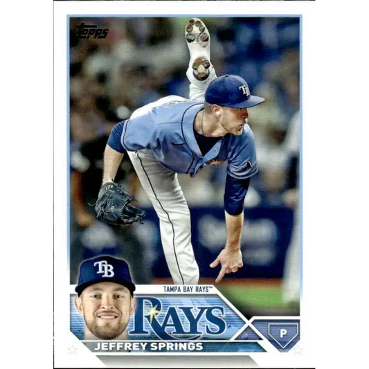 2023 Topps #12 Jeffrey Springs NM-MT Tampa Bay Rays Baseball Card - Baseball Card Single