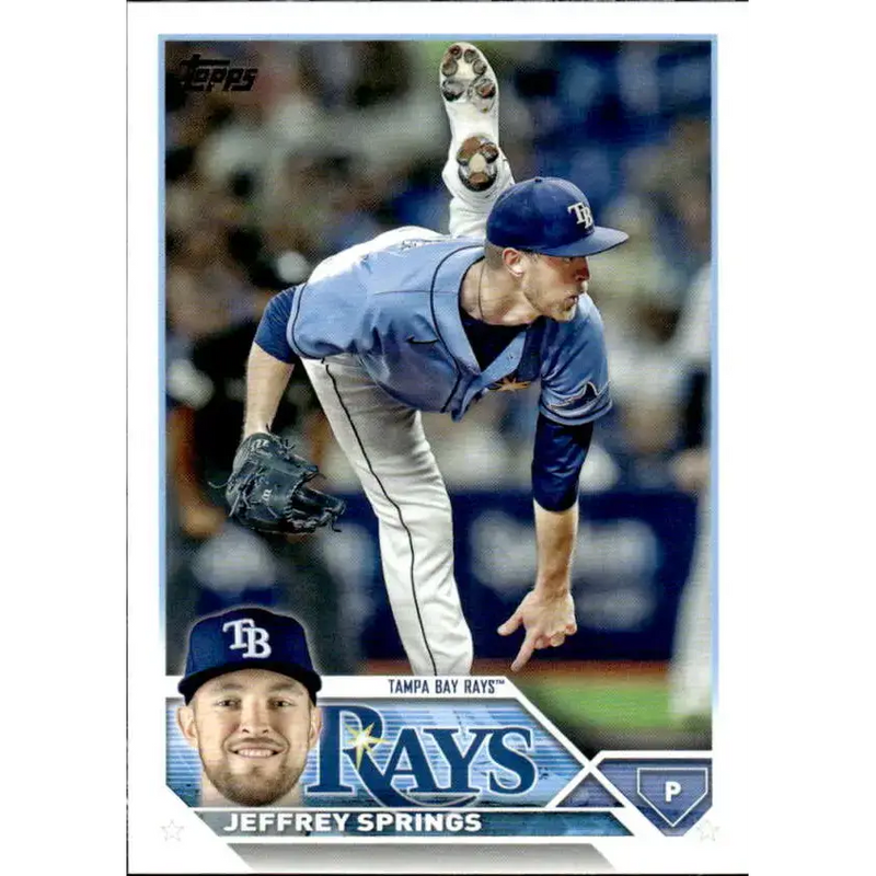 2023 Topps #12 Jeffrey Springs NM-MT Tampa Bay Rays Baseball Card - Baseball Card Single