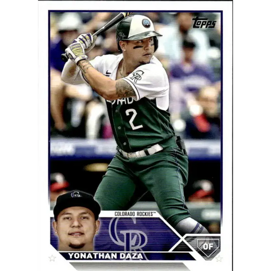 2023 Topps #122 Yonathan Daza NM-MT Colorado Rockies Baseball Card - Baseball Card Single