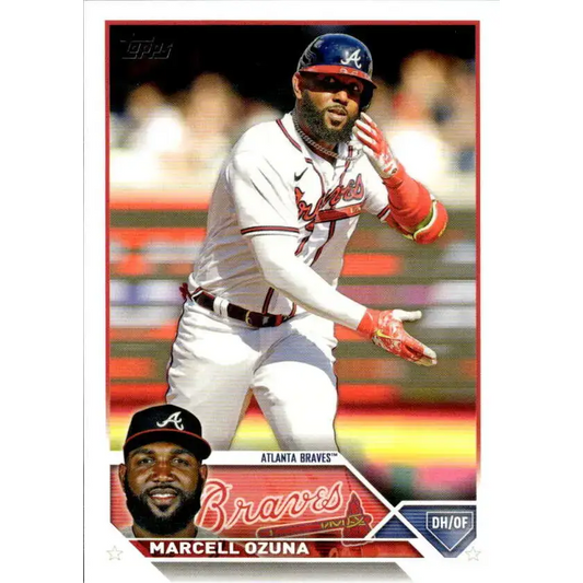 2023 Topps #125 Marcell Ozuna NM-MT Atlanta Braves Baseball Card - Baseball Card Single
