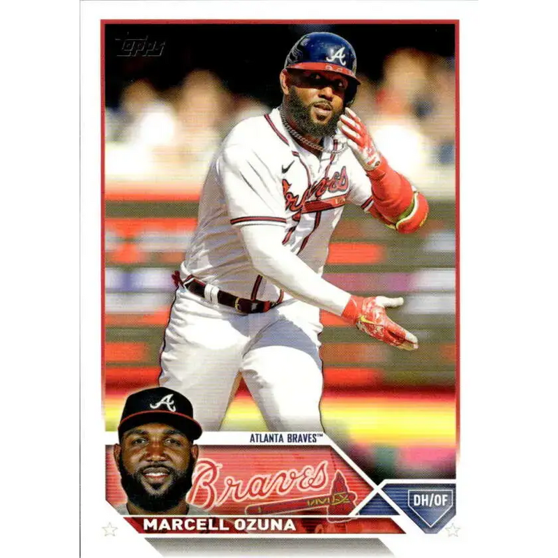 2023 Topps #125 Marcell Ozuna NM-MT Atlanta Braves Baseball Card - Baseball Card Single