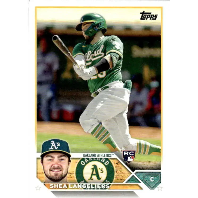 2023 Topps #127 Shea Langeliers NM-MT RC Rookie Oakland Athletics Baseball Card - Baseball Card Single