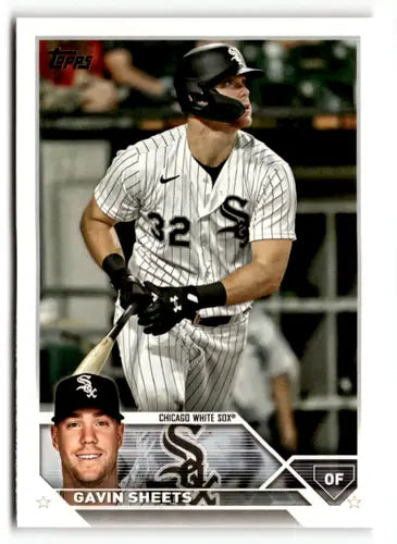 Original gloss Gavin Sheets baseball card from 2023 Topps #132 featuring Simply Sandoval
