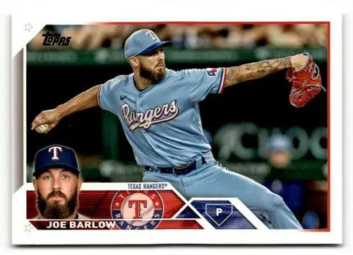 2023 Topps Joe Barlow baseball card with original gloss featuring Joe Barlow and Simply Sandoval