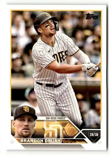 Original gloss Brandon Drury baseball card from 2023 Topps #14 Simply Sandoval collection