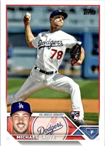 2023 Topps #15 Michael Grove NM-MT RC Rookie Dodgers ID:58620 - Baseball Card Single