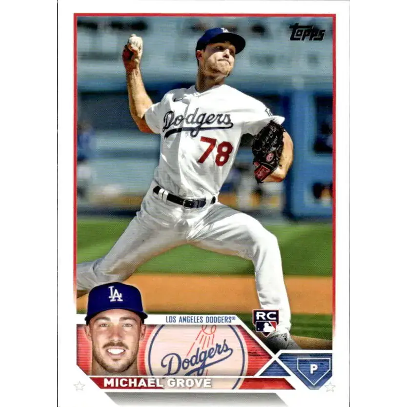 2023 Topps #15 Michael Grove NM-MT RC Rookie Los Angeles Dodgers Baseball Card - Baseball Card Single