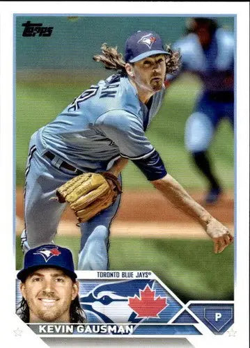 Kevin Gausman baseball card with original gloss, 2023 Topps NM-MT Blue Jays