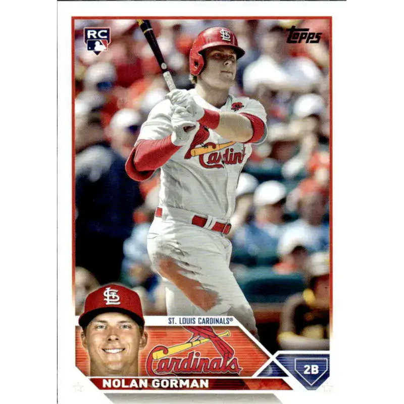 2023 Topps #16 Nolan Gorman NM-MT RC Rookie St. Louis Cardinals Baseball Card - Baseball Card Single
