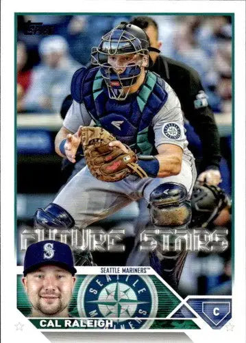 Cal Raleigh baseball card with original gloss from 2023 Topps NM-MT Mariners