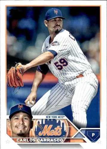 2023 Topps #161 Carlos Carrasco NM-MT Mets ID:56997 - Baseball Card Single