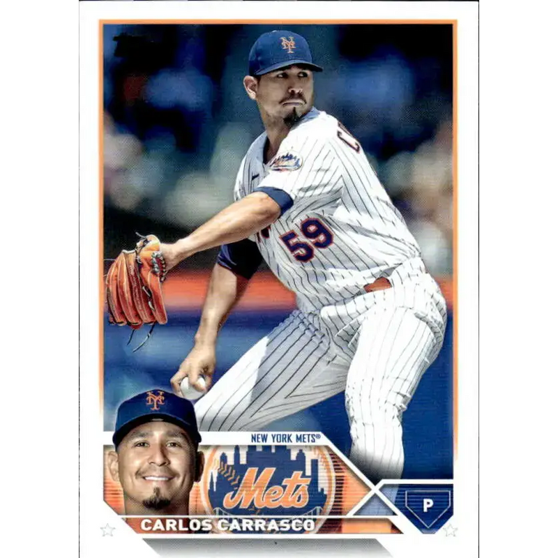 2023 Topps #161 Carlos Carrasco NM-MT New York Mets Baseball Card - Baseball Card Single