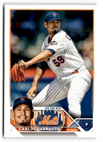 2023 Topps #161 Carlos Carrasco NM Near Mint Mets ID:49797 - Baseball Card Single