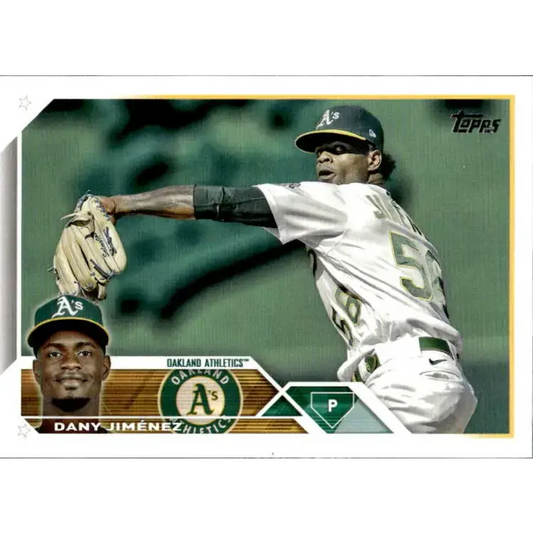 2023 Topps #164 Dany Jimenez NM-MT Oakland Athletics Baseball Card - Baseball Card Single