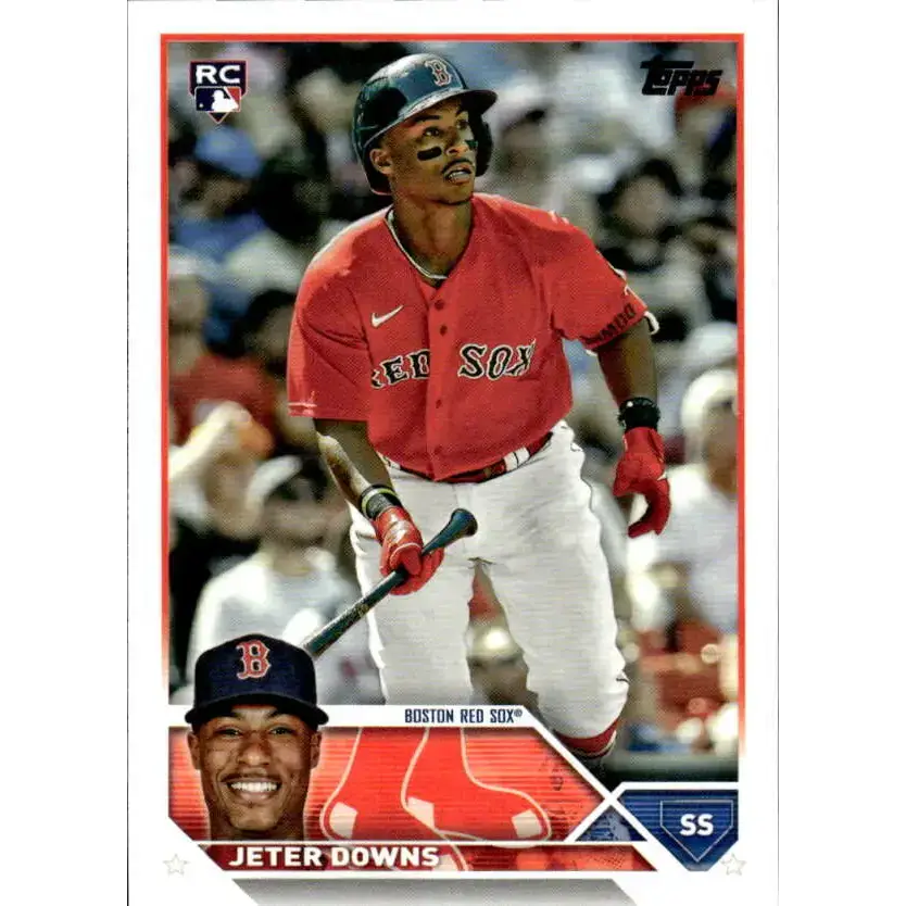 2023 Topps #165 Jeter Downs NM-MT RC Rookie Boston Red Sox Baseball Card - Baseball Card Single