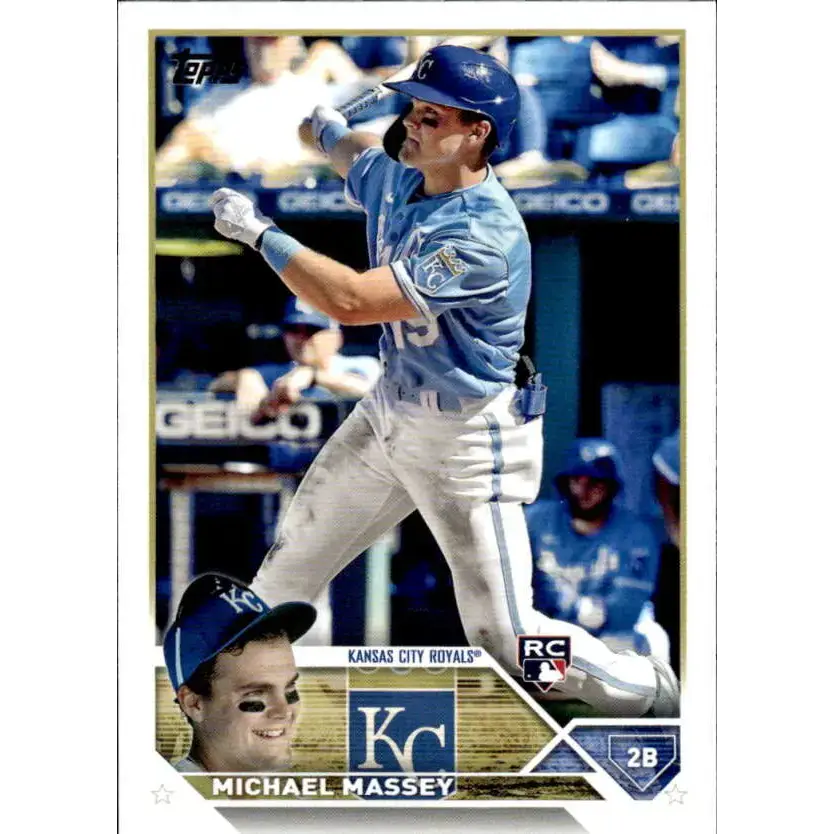 2023 Topps #167 Michael Massey NM-MT RC Rookie Kansas City Royals Baseball Card - Baseball Card Single