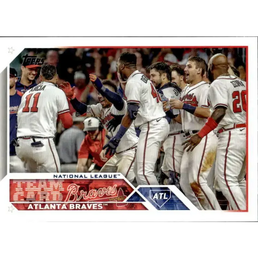 2023 Topps #168 Atlanta Braves NM-MT Team Card Baseball Card - Baseball Card Single