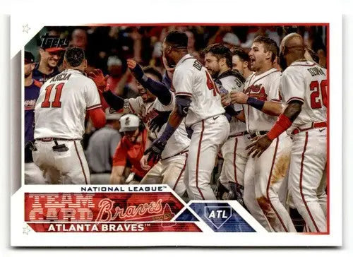 Original gloss Atlanta Braves baseball card featuring Simply Sandoval from 2023 Topps #168