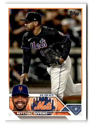 Mychal Givens baseball card with original gloss from 2023 Topps #171 Mets ID:50038