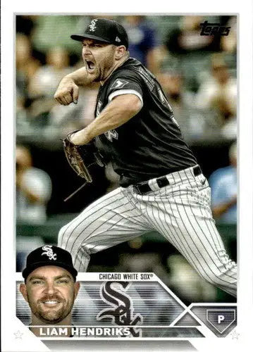 Liam Hendriks baseball card with original gloss from 2023 Topps #175 Liam Hendriks NM-MT White Sox