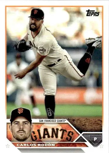 Original gloss card of Carlos Rodon baseball card from 2023 Topps series